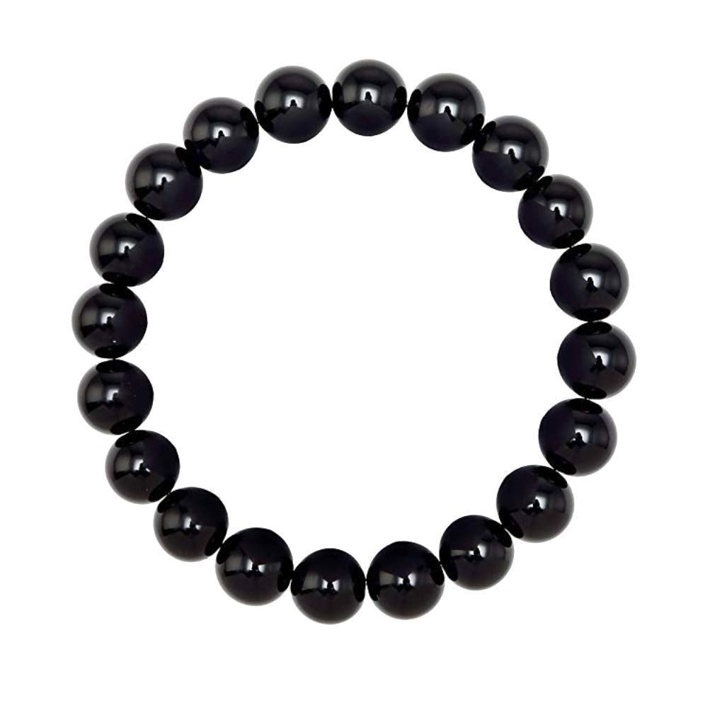 Onyx black beaded bracelet